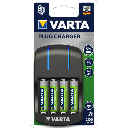 VARTA PLUG AKKUTÖLTŐ 4X2100 MAH     57642101451