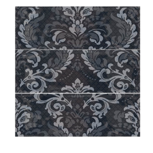 ROYAL DEKORCSEMPE TRESOR BLACK 30X30,5 CM, 3 RÉSZES SZETT