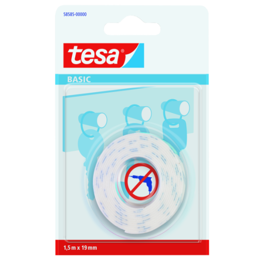 TESA BASIC RÖGZÍTŐSZALAG 19MMX1,5M