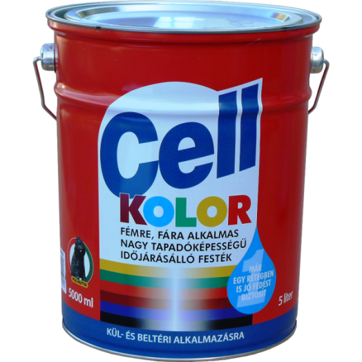 CELLKOLOR ZOMÁNCFESTÉK 5L VILÁGOSBARNA SELYEMFÉNYŰ