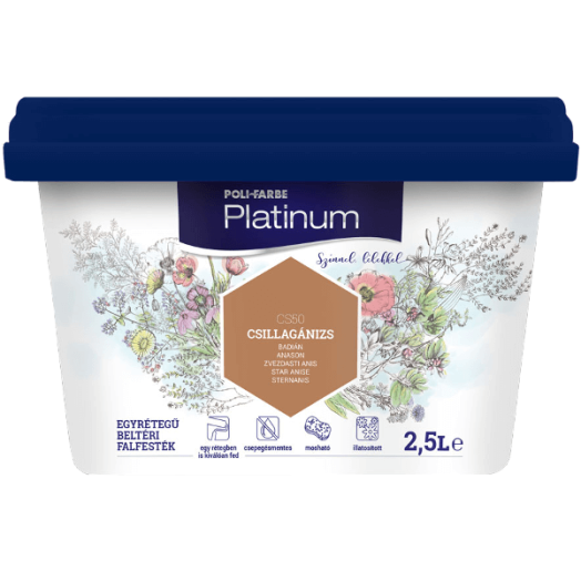 PLATINUM SZÍNES BELTÉRI FALFESTÉK CSILLAGÁNIZS CS50 2,5L R:297239
