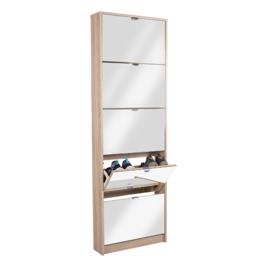 KOBLENZ TÜKRÖS CIPŐSSZEKRÉNY 58X177X17CM SONOMA TÖLGY