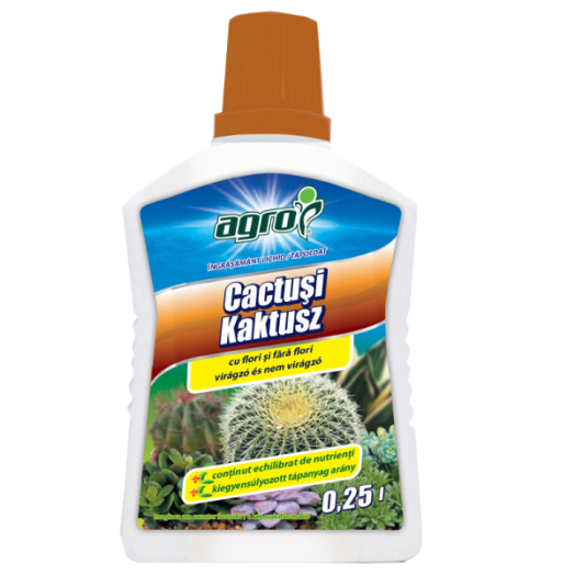 AGRO KAKTUSZ ÉS SZUKKULENS 0,25 L  TÁPOLDAT