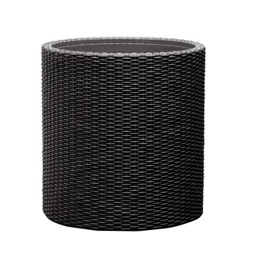 VIRÁGTARTÓ "M CYLINDER PLANTER" BARNA, 36X36X37,3CM
