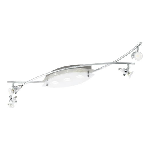 TUKON3 GU10LED MENNY.SPOT KRÓM/FEHÉR 7X3,3W 240LM 112X25,5CM
