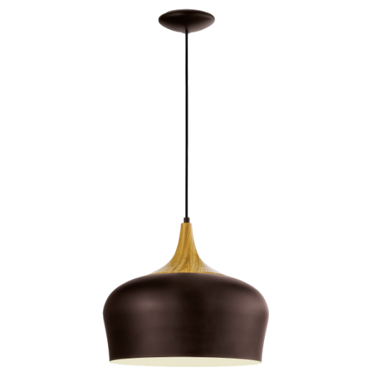 CABRAL FÜGGESZTÉK E27 1X60W D:49CM FÉM/ÜVEG MATT NIKKEL