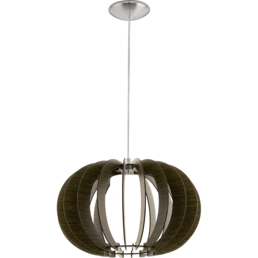 STELLATO3 FÜGGESZTÉK E27 1X60W D:50CM ACÉL/FA/ÜVEG BARNA