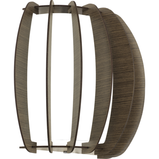 STELLATO3 FALI LÁMPA E27 1X60W 28,5X25X14CM ACÉL/FA/ÜVEG BARNA