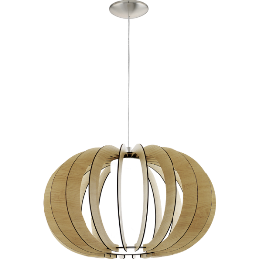 STELLATO1 F]GGESZTÉK E27 1X60W D:50CM ACÉL/FA/ÜVEG JUHAR