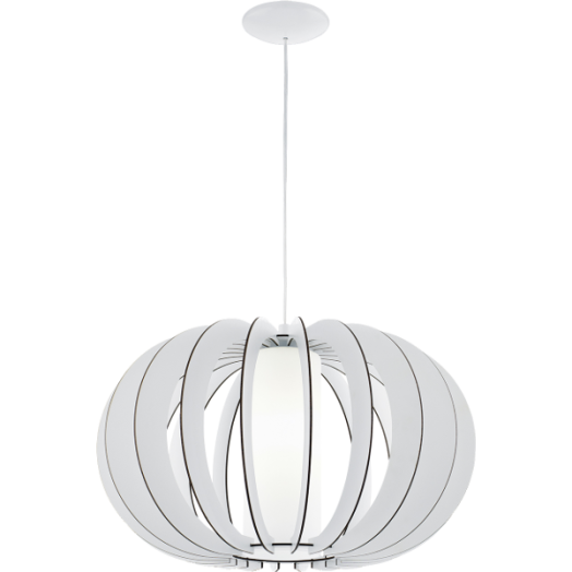 STELLATO2 FÜGGESZTÉK E27 1X60W D:50CM ACÉL/FA/ÜVEG FEHÉR