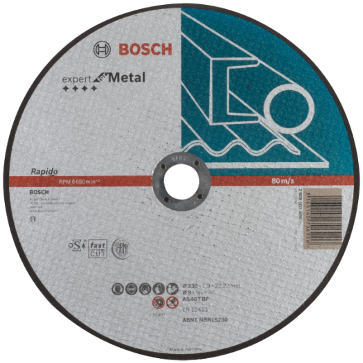 BOSCH VÁGÓTÁRCSA,EGYENES (RAPIDO) 230X1,9MM