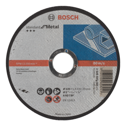 BOSCH VÁGÓTÁRCSA FÉMHEZ 125X1,6MM A 60 T BF