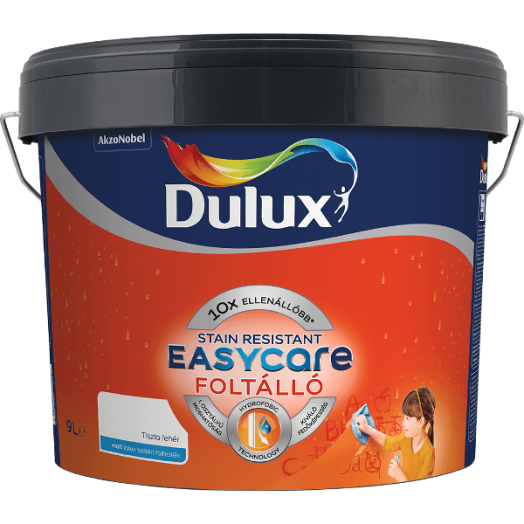 DULUX EASYCARE DISZPERZIÓS FALFESTÉK 9L TISZTA FEHÉR