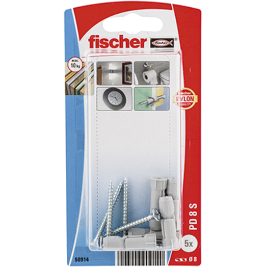 LAPDŰBEL ÜREGES 5 DB CSAVARRAL FISCHER