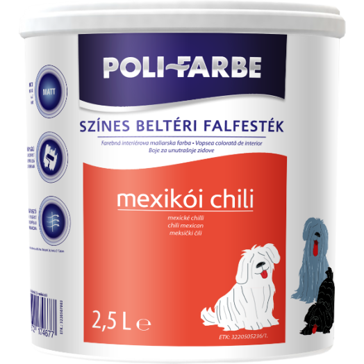 POLI-FARBE BELTÉRI FALFESTÉK 2,5L MEXIKÓI CHILI