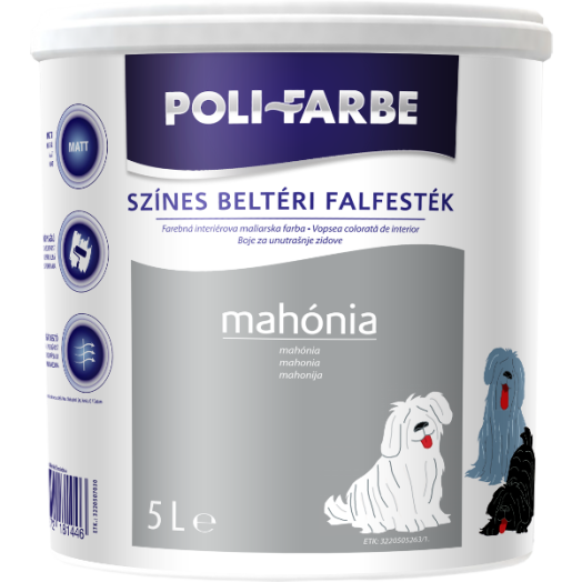 POLI-FARBE BELTÉRI FALFESTÉK 5L MAHÓNIA