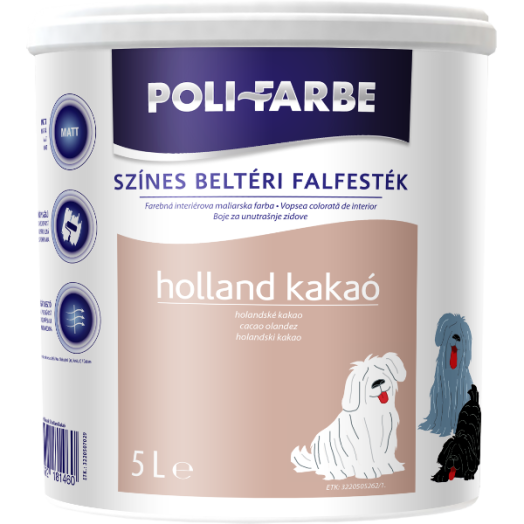 POLI-FARBE BELTÉRI FALFESTÉK 5L HOLLAND KAKAÓ