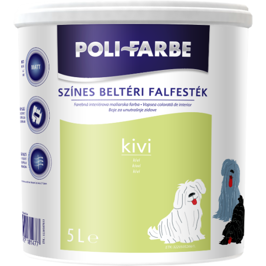 POLI-FARBE BELTÉRI FALFESTÉK 5L KIVI