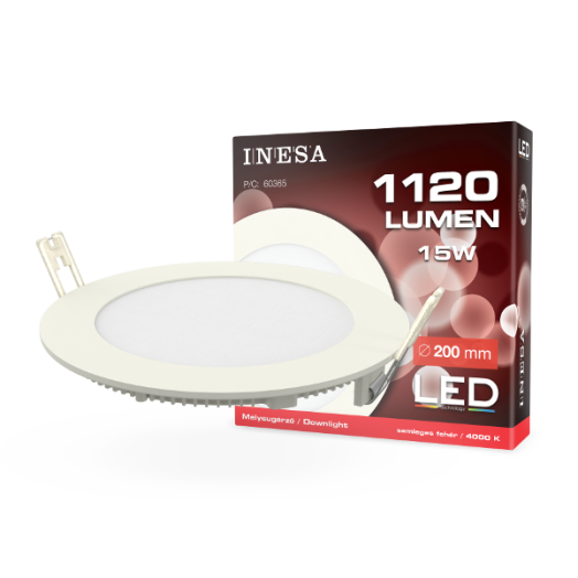 LED KEREK BEÉPÍTHETŐ PANEL 4000K 15W G2 20CM
