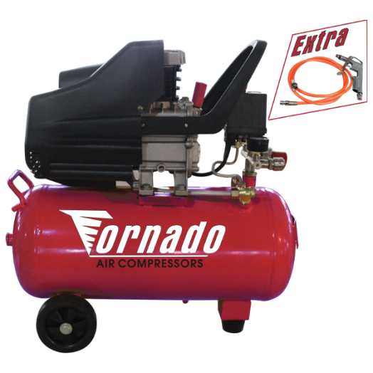 LÉGKOMPRESSZOR 24L 1100W 8 BAR TORNADO *KONT*
