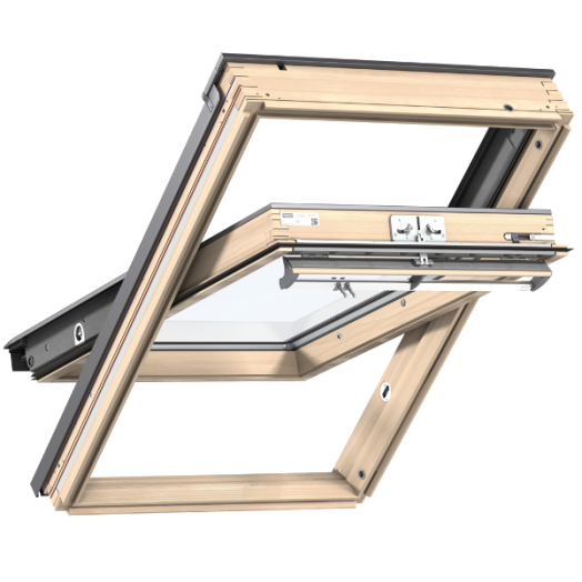 VELUX TETŐTÉRI ABLAK 78X118CM *KAP* GLLMK061061 FELSŐ KILINCCSEL