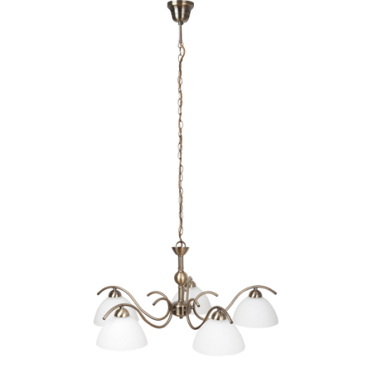 AURELIA 5 ÁGÚ CSILLÁR E27 5X60W BRONZ/FEHÉR