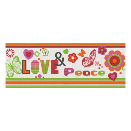 KIDS&TEENS BORDŰR LOVE&PEACE 478501 24X500CM