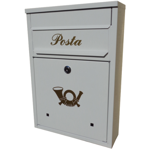 POSTALÁDA KOCKA FEHÉR 400X275X95MM