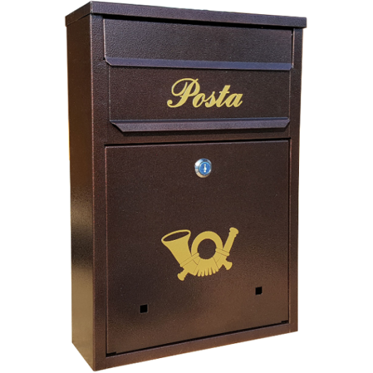 POSTALÁDA KOCKA ANTIK BARNA 400X275X95MM