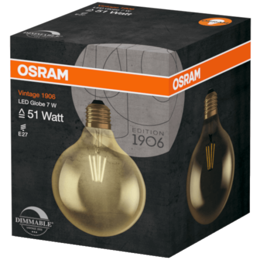 LED FÉNYFORRÁS 1906 GLOBE E27 7W 650LM 60 VINTAGE MÉLYMELEG