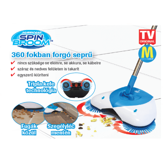 HURRICANE SPIN BROOM FORGÓKEFÉS MECHANIKUS SEPRŰ