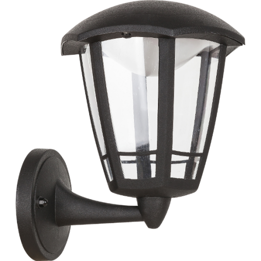 SORRENTO KÜLTÉRI FALI LÁMPA LED FELFELE LED 8W, 23CM, IP44, MATT FEKETE