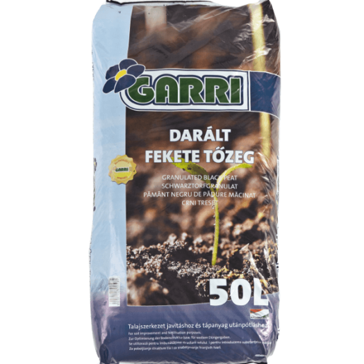GARRI TŐZEG DARÁLT FEKETE 50L