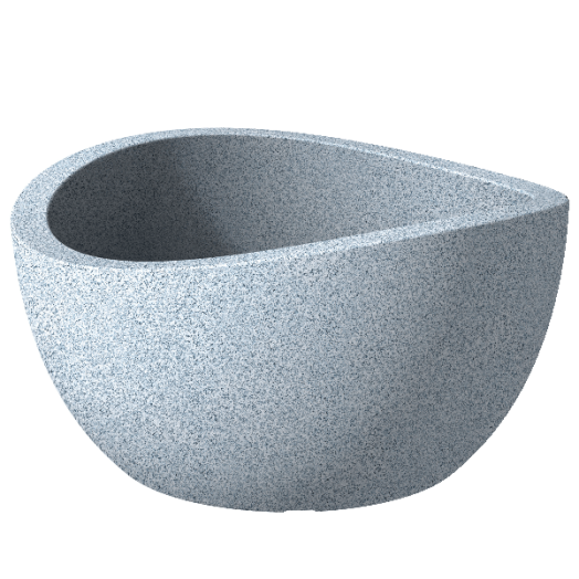 KASPÓ KÜLTÉRI 40CM WAVE GLOBE (252) FEHÉR GRÁNIT *310267*