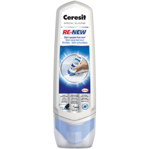 CERESIT RENEW FUGAFELÚJÍTÓ SZILIKON 100ML SZÜRKE
