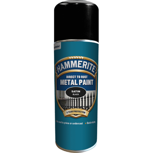 HAMMERITE SPRAY SELYEMFÉNYŰ FESTÉK 400ML FEKETE
