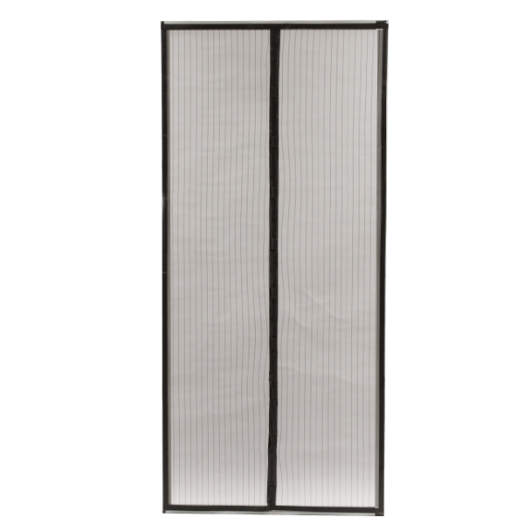 SZÚNYOGHÁLÓ 100X220CM AJTÓRA KÉT RÉSZES, MÁGNESES, FEKETE