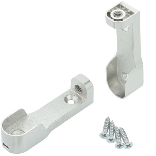 GARDRÓB RÚDTARTÓ FOGLALAT OVÁLIS M6 30X15MM, NIKKELEZETT
