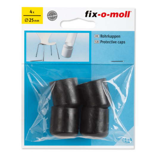 CSŐKUPAK 25MM ÁTMÉRŐ FEKETE, 4DB-OS