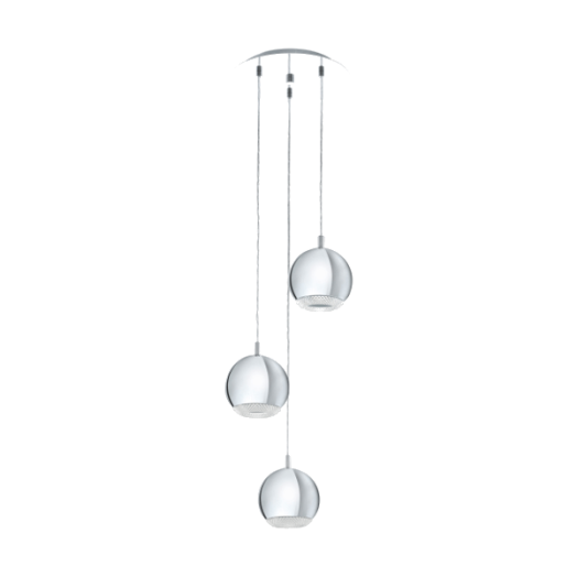 CONESSA LED FÜGGESZTÉK GU10 3X3,3W KRÓM / KRISTÁLYHATÁSÚ MŰA. BETÉT