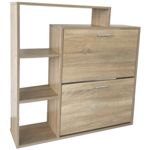 POLCOS CIPŐSSZEKRÉNY FEHÉR TÖLGY 90X91,5X24CM
