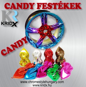 Candy színezőanyagok, festékszóró pisztolyokhoz és spray vál
