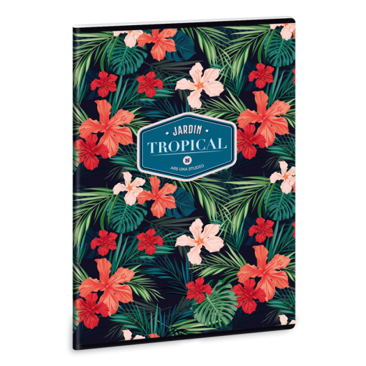 Ars Una Tropical wildblume A/4 extra kapcsos füzet-kockás