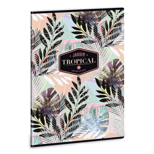 Ars Una Tropical Leaf A/4 extra kapcsos füzet-kockás