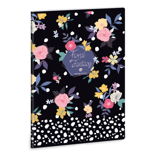 Ars Una Floral Prism A/4 extra kapcsos füzet-vonalas