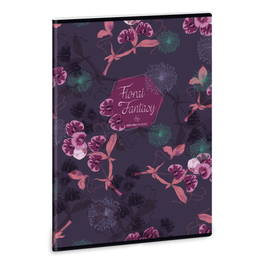Ars Una Floral Orchidea A/4 extra kapcsos füzet-kockás