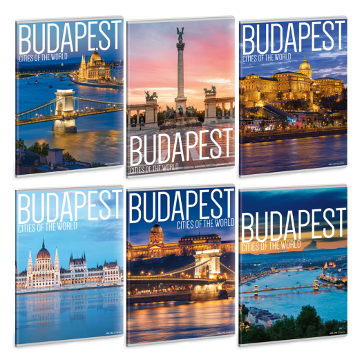 Ars Una City Budapest A/4 extra kapcsos füzet-kockás