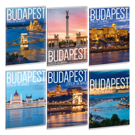 Ars Una City Budapest A/4 extra kapcsos füzet-sima