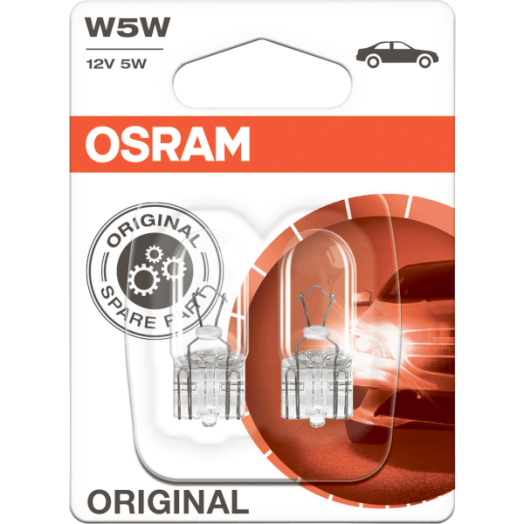 HELYZETJELZŐ W5W, FOGL.NÉLK., OSRAM 12V/5W, W2,1X9,5D, BLISZTER 2DB