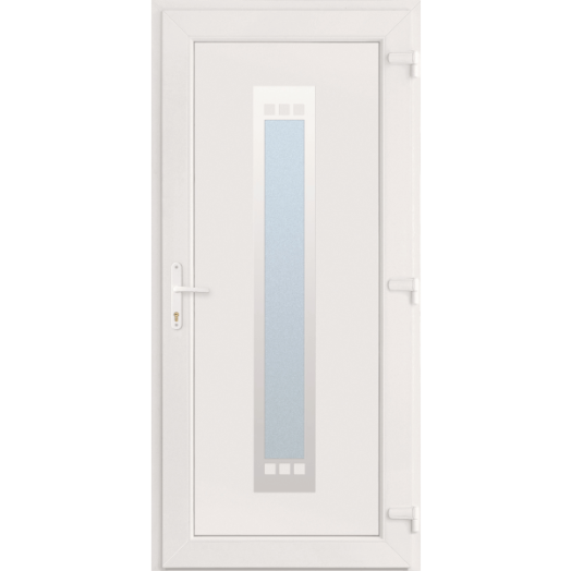 OHIO STANDARD AJTÓ 98X208CM,PVC FEHÉR/ANTRACIT,JOBBOS,KILINCCSEL